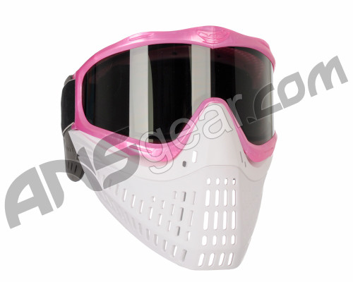 JT ProFlex Thermal Paintball Mask w/ Smoke Lens - Pink w/ White/White Bottoms