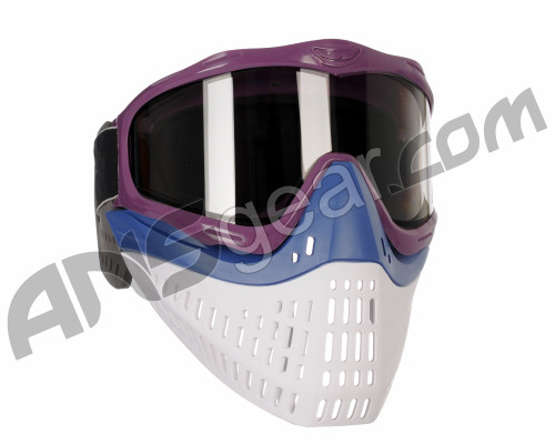 JT ProFlex Thermal Paintball Mask w/ Smoke Lens - Purple w/ Blue/White Bottoms