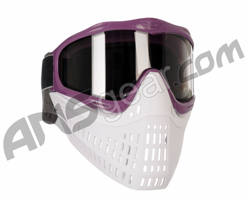 JT ProFlex Thermal Paintball Mask w/ Smoke Lens - Purple w/ White/White Bottoms