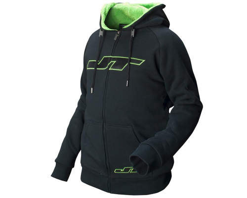 JT Zone Hooded Zip-Up Sweatshirt - Black/Neon Green