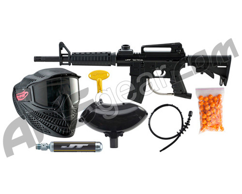 JT Tactical Ready To Play Paintball Gun Kit - Black/Black