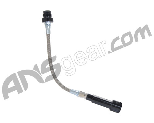 Kingman Spyder Bottomline ASA Kit w/ 8 1/2" Steel Braided Hose (Off Set Holes) - Black