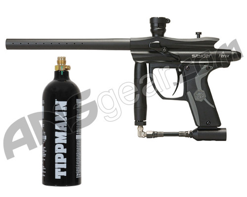 Kingman Spyder Fenix Electronic Paintball Gun w/ FREE 20 oz CO2 Tank - Diamond Black