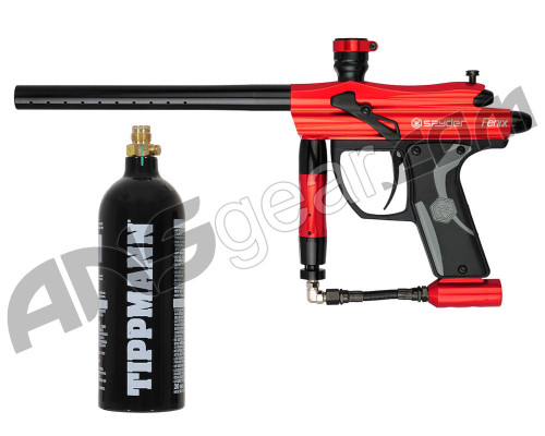 Kingman Spyder Fenix Electronic Paintball Gun w/ FREE 20 oz CO2 Tank - Gloss Red