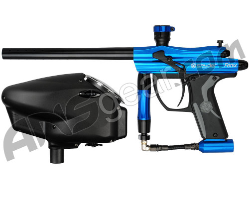 Kingman Spyder Fenix Paintball Gun w/ NEW Halo Too Loader - Gloss Blue