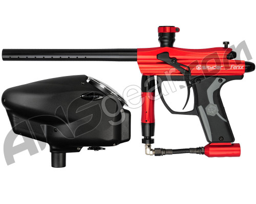 Kingman Spyder Fenix Paintball Gun w/ NEW Halo Too Loader - Gloss Red