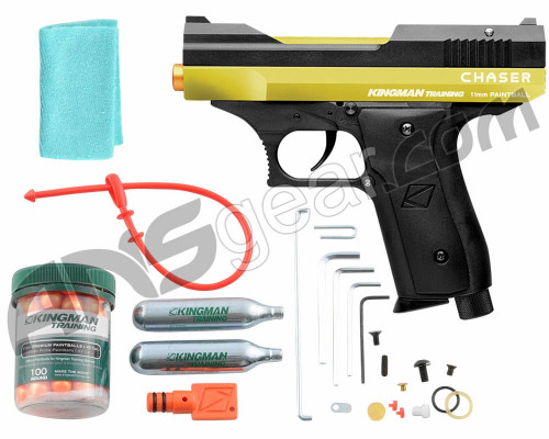 Kingman Training Chaser 43 Caliber Paintball Pistol - Yellow Gold