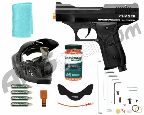 Kingman Training Chaser 43 Caliber Paintball Pistol Players Pack - Black