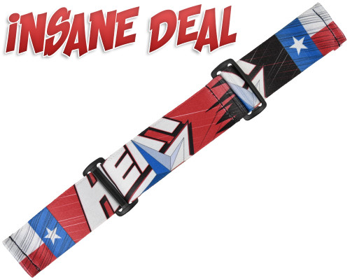 KM Paintball Universal JT Goggle Strap - 09 Heat Red/Black