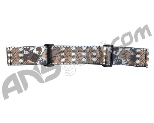 KM Paintball Goggle Strap - 09 Brown Skull Plaid