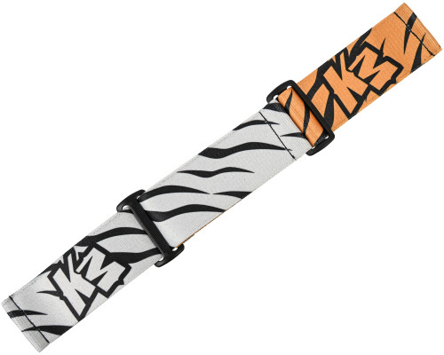 KM Paintball Universal JT Goggle Strap - 09 White/Orange Tiger Stripe
