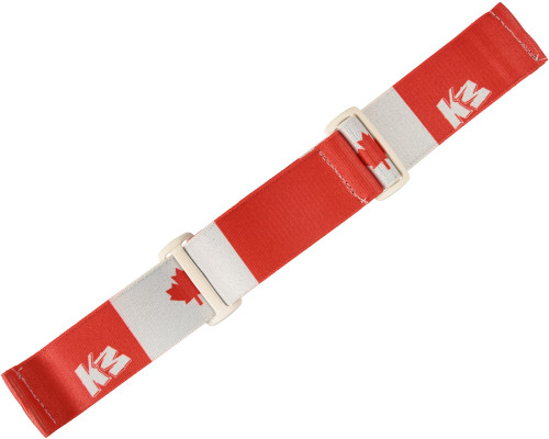 KM Paintball Universal JT Goggle Strap - Canada Flag White