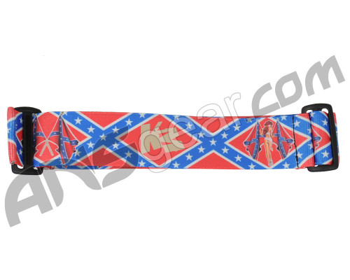 KM Paintball Universal JT Goggle Strap - Confederate Flag Gold
