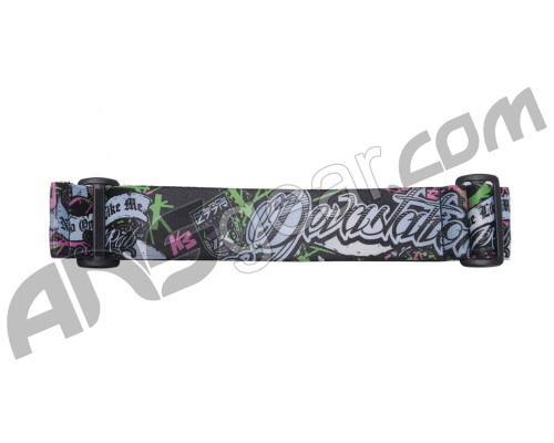 KM Paintball Universal JT Goggle Strap - J-Rab Limited Edition Devastation - Neon Green/Neon Pink