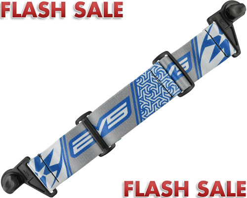KM Paintball EVS Goggle Strap - Blue/Grey