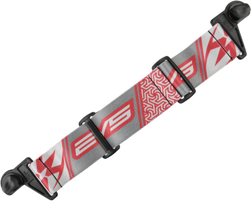 KM Paintball EVS Goggle Strap - Red/Grey
