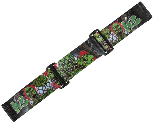 KM Paintball Universal JT Goggle Strap - Zombie Brains - Lime/Red