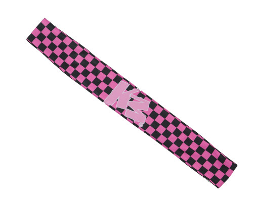 KM Paintball Headband - Checkered Black/Pink