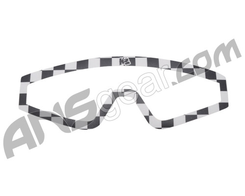 KM Paintball Mask Wraps - Spectra Lens - White Checkers