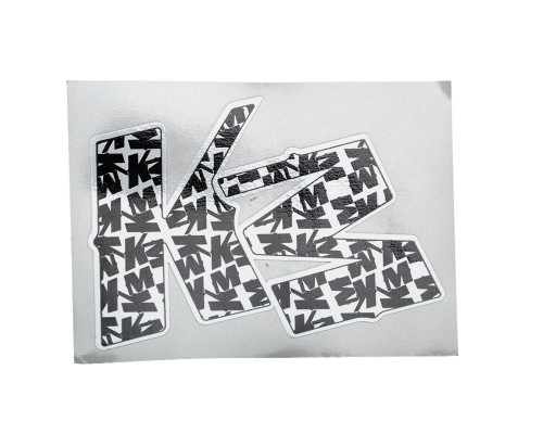 KM Logo Sticker - White/Black