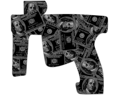 Laser Engraved Gun Design - Cash Money