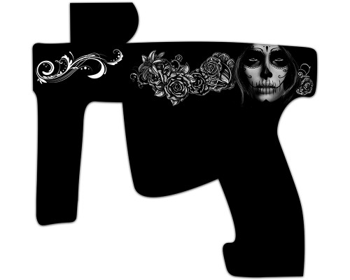 Laser Engraved Gun Design - Muertos