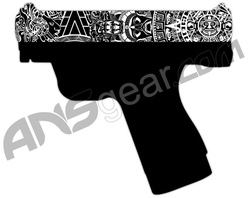 Laser Engraved Pistol Design - Mayan