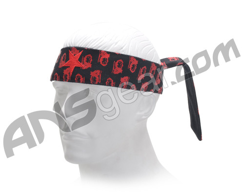 Monkey With a Gun Headband Metallic - Black/Red