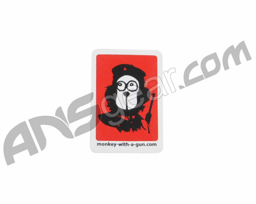 Monkey With a Gun Sticker - White