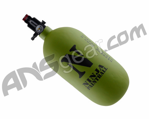 Ninja Dura Carbon Fiber Air Tank w/ Ultralite Regulator - 77/4500 - Olive Drab