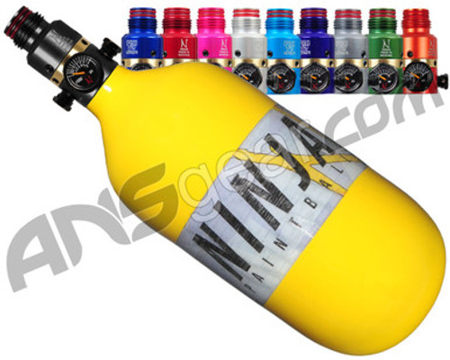 Ninja Lite Carbon Fiber Air Tank - 45/4500 w/ Pro V2 Ultralite Regulator - Solid Yellow