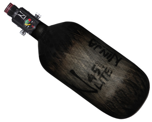Ninja Lite Carbon Fiber Air Tank - 45/4500 w/ Ultralite Regulator - Translucent Black