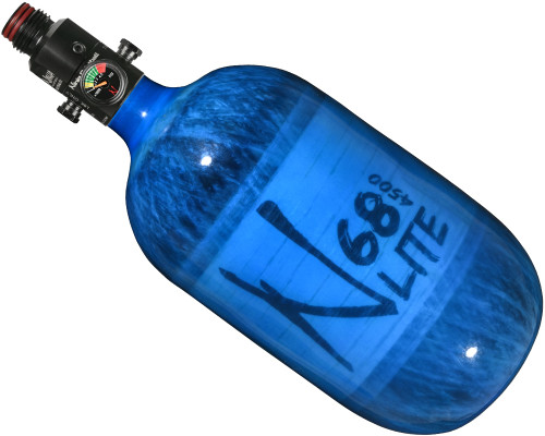 Ninja Lite Carbon Fiber Air Tank - 68/4500 w/ Ultralite Regulator - Translucent Blue