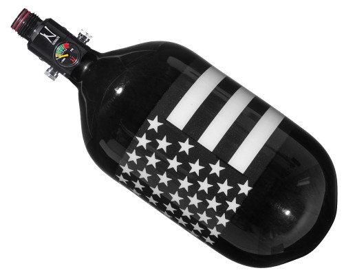 Ninja Lite Carbon Fiber Air Tank - 68/4500 w/ Ultralite Regulator - SE Black/White Flag