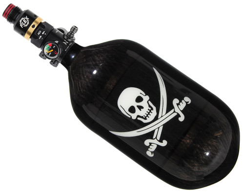 Ninja Lite Carbon Fiber Air Tank - 68/4500 w/ Flex Adjustable Regulator - SE Jolly Roger