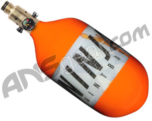 Ninja Lite Carbon Fiber Air Tank - 68/4500 w/ (SLX) All Brass Pro V2 Regulator - Solid Orange