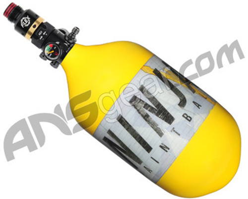 Ninja Lite Carbon Fiber Air Tank - 68/4500 w/ Flex Adjustable Regulator - Solid Yellow