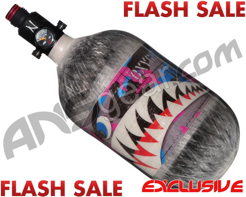 Ninja Lite Carbon Fiber Air Tank - 68/4500 w/ Ultralite Regulator - SE Warhawk Cotton Candy (Grey)