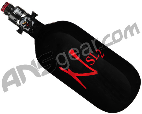 Ninja SL2 Carbon Fiber Air Tank - 45/4500 w/ Pro V2 Regulator - Black/Red