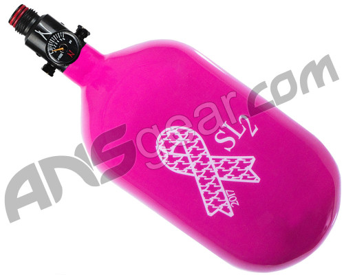 Ninja SL2 Carbon Fiber Air Tank - 68/4500 w/ Adjustable Regulator - Breast Cancer Awareness