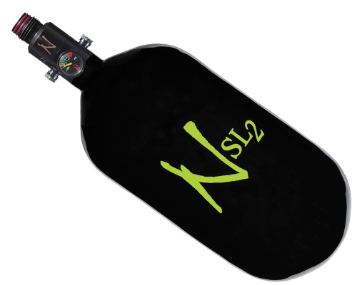 Ninja SL2 Carbon Fiber Air Tank - 77/4500 w/ Adjustable Regulator - Black/Lime