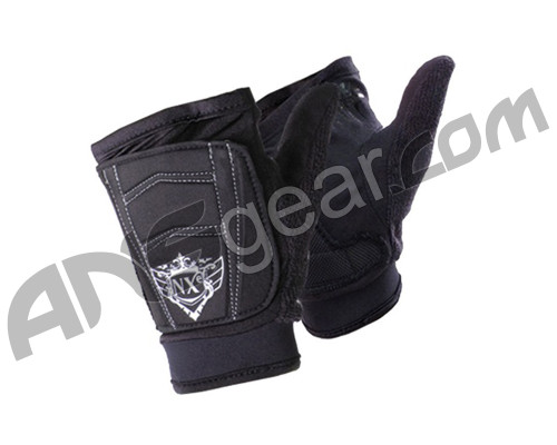 NXE Free Flow Fingerless Paintball Gloves - Black
