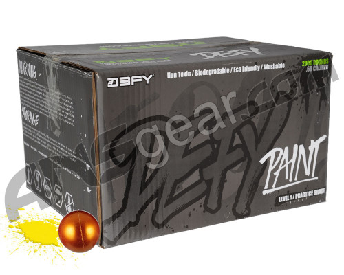 D3FY Sports Level 1 Practice 100 Round Paintballs - Brown Shell Yellow Fill ( .68 Caliber )