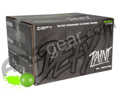 D3FY Sports Level 1 Practice 100 Round Paintballs - Green Shell Green Fill ( .68 Caliber )