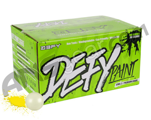 D3FY Sports Level 2 Premium 2,000 Round Paintball Case - White Shell Yellow Fill ( .68 Caliber )