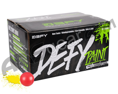 D3FY Sports Level 3 Tournament 1,000 Round Paintballs - Pink Shell Yellow Fill ( .68 Caliber )