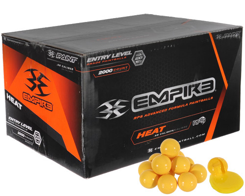 Empire Heat 100 Round Paintballs - Yellow Fill (.68 Caliber)