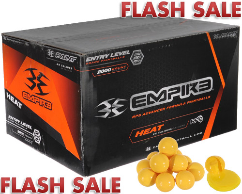 Empire Heat 100 Round Paintballs - Yellow Fill (.68 Caliber)