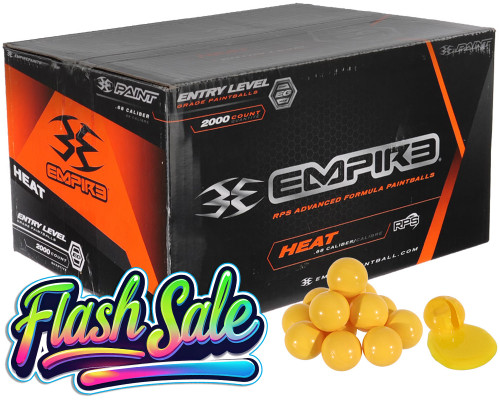 Empire Heat 500 Round Paintballs - Yellow Fill (.68 Caliber)