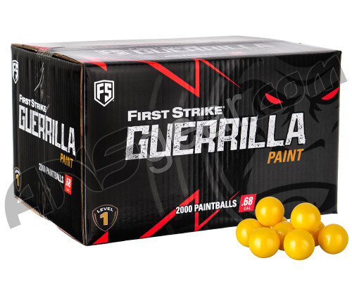First Strike Guerrilla 500 Round Paintballs - Yellow Fill ( .68 Caliber )